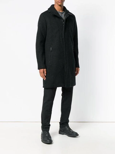 Shop Transit Zipped Coat - Black