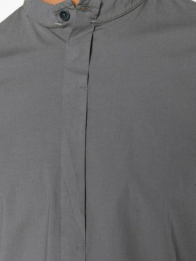 Shop Transit Mandarin Collar Shirt - Grey