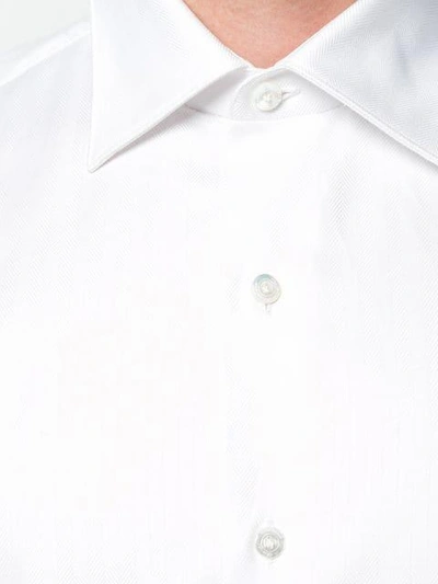 Shop Finamore 1925 Napoli Classic Plain Shirt In White