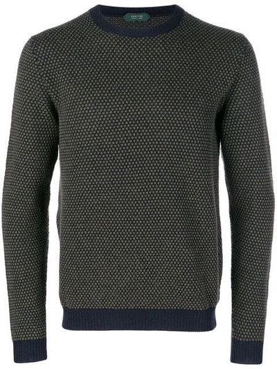 Shop Zanone Round Neck Sweater - Brown