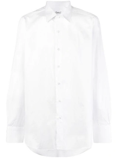 Shop Finamore 1925 Napoli Basic Plain Shirt In White