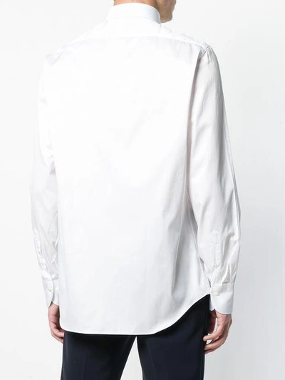 Shop Finamore 1925 Napoli Basic Plain Shirt In White