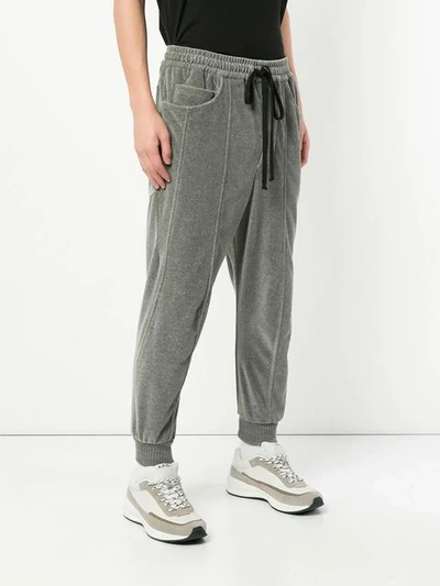 Shop Song For The Mute Drawstring Track Pants In Grey