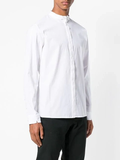 Shop Transit Mandarin Collar Shirt - White