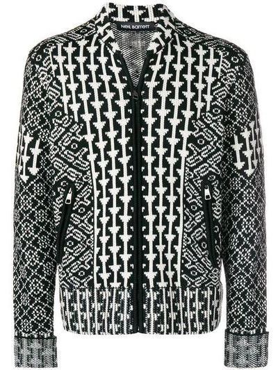 Shop Neil Barrett Lightweight Knitted Jacket