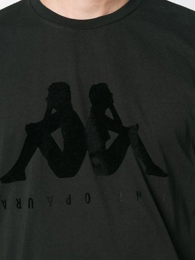 Shop Paura Danilo  X Kappa Mike Logo T-shirt In Black