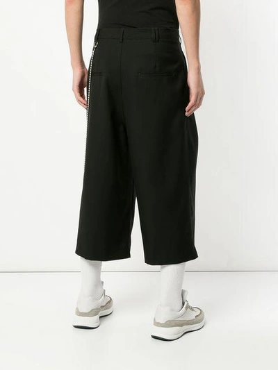 Shop Song For The Mute Cropped Wide Leg Trousers - Black