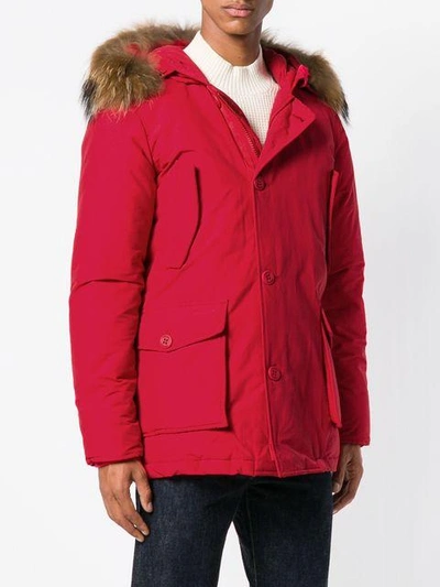 Shop Freedomday Padded Hooded Jacket - Red