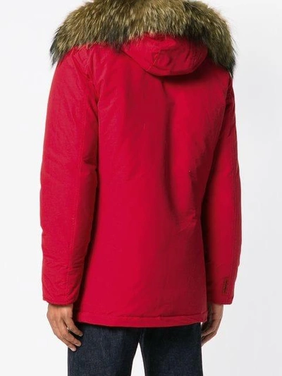 Shop Freedomday Padded Hooded Jacket - Red