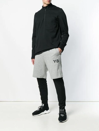 Shop Y-3 Basic Track Shorts - Grey