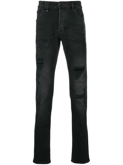 Shop Philipp Plein Slim Fit Jeans - Black