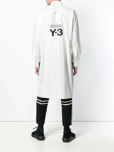 Shop Y-3 Longline Shirt - White