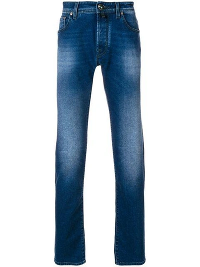 Shop Jacob Cohen Washed Effect Jeans - Blue