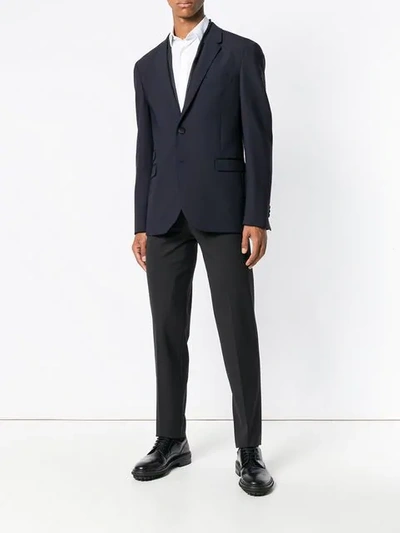 Shop Neil Barrett Fitted Blazer - Blue