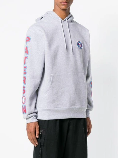 Shop Paterson . Logo Embroidered Hoodie - Grey