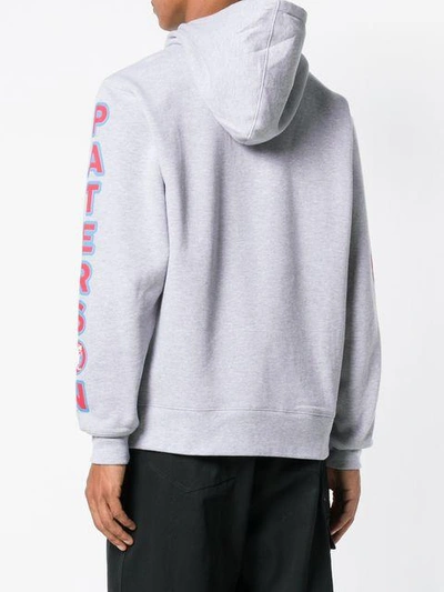 Shop Paterson . Logo Embroidered Hoodie - Grey