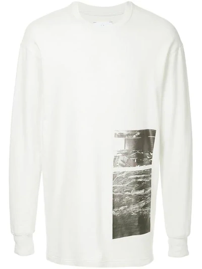 Shop Song For The Mute Long Sleeved Sweatshirt - White