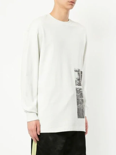 Shop Song For The Mute Long Sleeved Sweatshirt - White