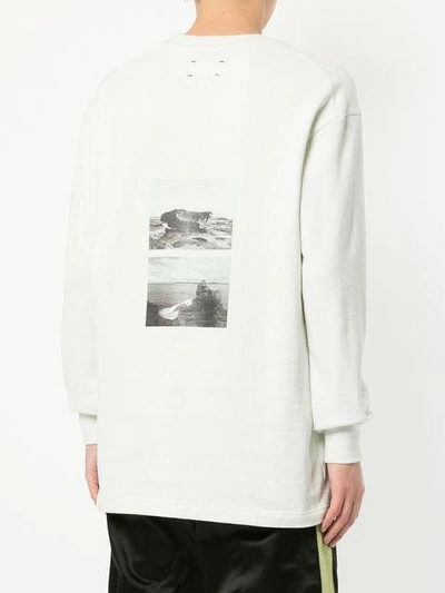 Shop Song For The Mute Long Sleeved Sweatshirt - White