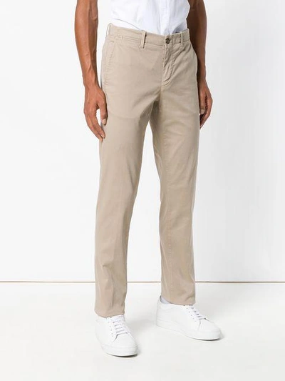 Shop Corneliani Classic Straight-leg Trousers - Neutrals