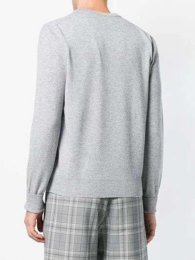 Shop Ballantyne V-neck Sweater In Grey