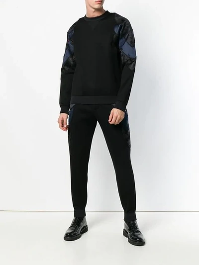 Shop Alexander Mcqueen Embroidered Sweater - Black