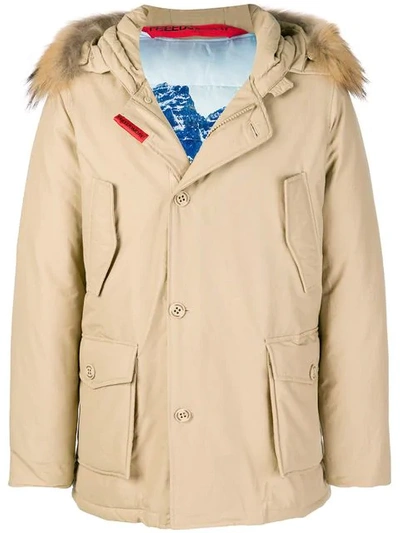 Shop Freedomday Padded Hooded Jacket - Neutrals