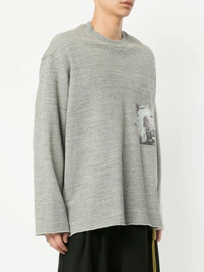 Shop Song For The Mute Long Sleeved Sweatshirt - Grey