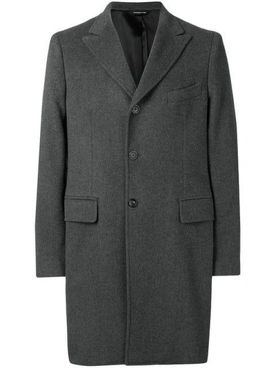 Shop Tonello Single-breasted Coat - Grey