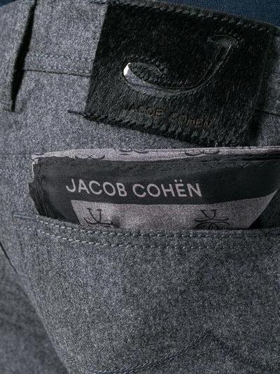 Shop Jacob Cohen Regular-length Cotton Trousers In Grey