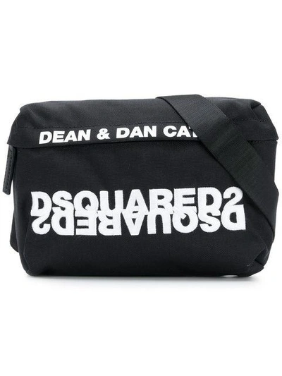 Shop Dsquared2 Logo Embroidered Belt Bag - Black