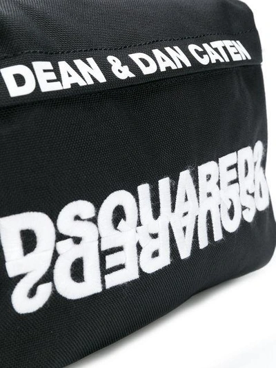 Shop Dsquared2 Logo Embroidered Belt Bag - Black