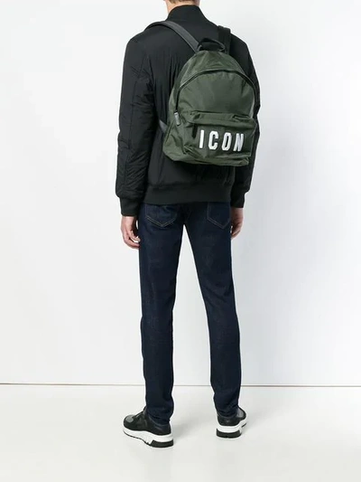 Shop Dsquared2 Icon Backpack In Green