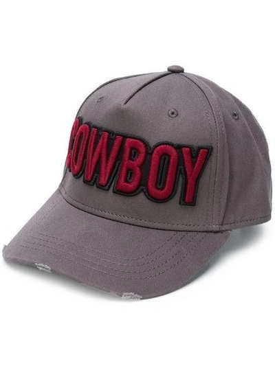 Shop Dsquared2 Cowboy Baseball Cap - Grey