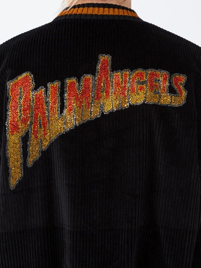 Shop Palm Angels Velvet Souvenir Jacket