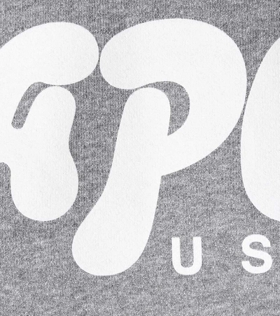 Shop Apc Printed Cotton-blend Sweatshirt In Grey