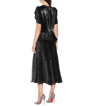 Shop Erdem Diantha Velvet Dress In Black