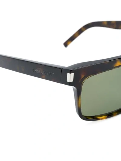 Shop Saint Laurent New Wave Sunglasses In Green