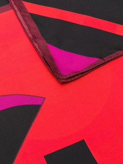 Shop Marni Geometric Printed Scarf - Red