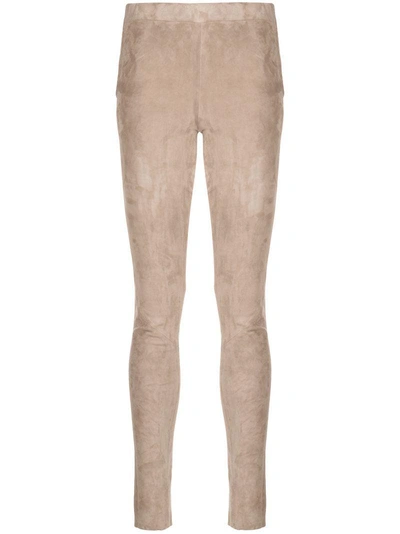 Shop Arma Skinny Fit Trousers - Nude & Neutrals