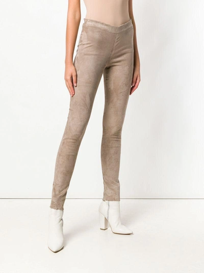 Shop Arma Skinny Fit Trousers - Nude & Neutrals