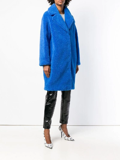 Shop Stand Studio Stand Camille Shearling Coat - Blue