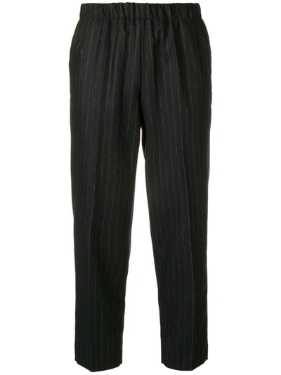 Shop Kiltie Pinstripe Cropped Trousers - Grey