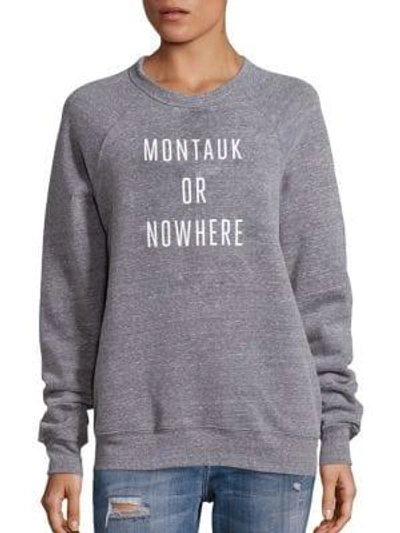Shop Knowlita Montauk Or Nowhere Graphic Sweatshirt In Grey White