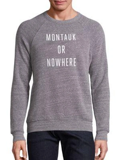 Shop Knowlita Montauk Or Nowhere Graphic Sweatshirt In Grey White
