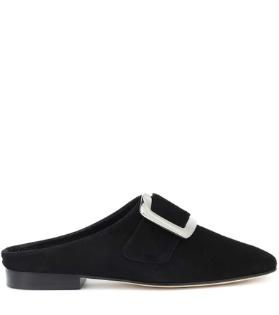 Shop Dorateymur Han Suede Slippers In Black