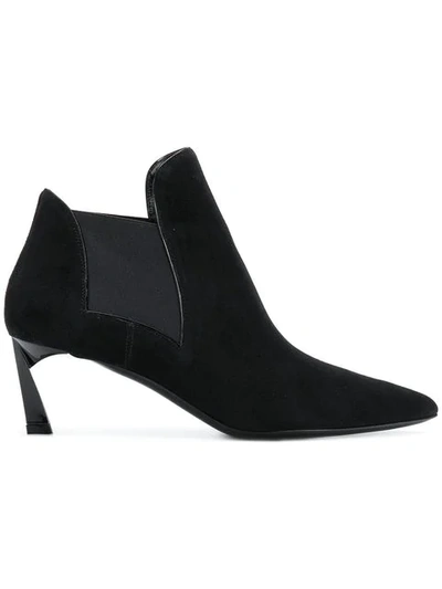 Shop Lanvin Pointed Ankle Boots In Black