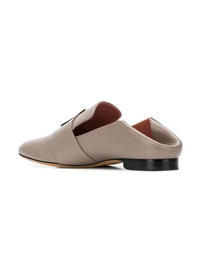 Shop Bally Buckle Loafers In Grey