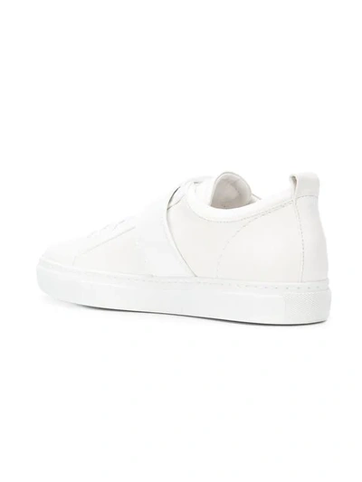 Shop Lanvin Buckle Sneakers - White