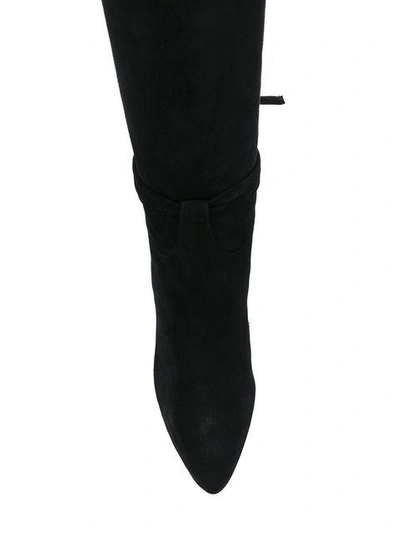 Shop Aquazzura Knee Boots In Black